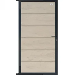 Elephant Tuindeur composiet Forte betongrijs incl. slot en antraciet aluminium kader (90 x 180 cm)