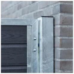 Outlet Plus Danmark Tuindeur composiet Futura antraciet in stalen frame rechts (115 x 91 cm)