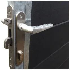 Outlet Plus Danmark Tuindeur composiet Futura antraciet in stalen frame rechts (115 x 91 cm)