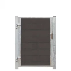 Clearance Plus Danmark Tuindeur composiet Futura antraciet in stalen frame links (115 x 145 cm)