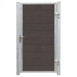 Clearance Plus Danmark Tuindeur composiet Futura antraciet in stalen frame rechts (115 x 180 cm)