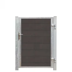 Clearance Plus Danmark Tuindeur composiet Futura antraciet in stalen frame rechts (115 x 145 cm)