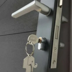 Discount Elephant Tuindeur composiet Modular rock grey met antraciet aluminium frame compleet (90 x 180 cm)