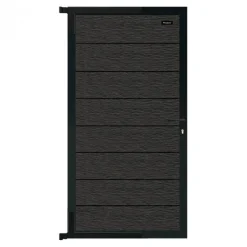 Outlet Elephant Tuindeur composiet Modular co-ex antraciet met antraciet alu frame compleet (90 x 180 cm)