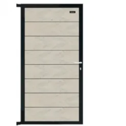 Hot Elephant Tuindeur composiet Modular bicolor betongrijs met antraciet alu frame compleet (90 x 180 cm)