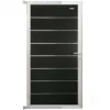 Discount Elephant Tuindeur composiet Modular antraciet met blank aluminium frame compleet (90 x 174 cm)