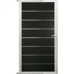 Outlet Elephant Tuindeur composiet Modular antraciet met blank aluminium frame compleet (90 x 180 cm)