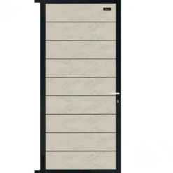 Hot Elephant Tuindeur composiet Modular bicolor grijs met antraciet aluminium frame compleet (90 x 195 cm)