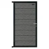 Outlet Elephant Tuindeur composiet Modular co-ex rock grey met antraciet frame compleet (90 x 180 cm)