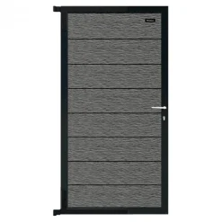 Outlet Elephant Tuindeur composiet Modular co-ex rock grey met antraciet frame compleet (90 x 180 cm)