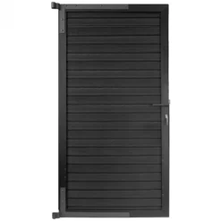 Online C-Wood Tuindeur composiet Rhombus Double zwart met zwart aluminium frame compleet (90 x 180 cm)