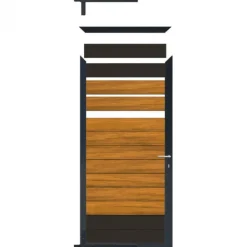 C-Wood Tuindeur frame aluminium Modular - antraciet (90 x 180 cm) inclusief beslag