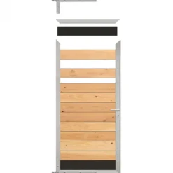 C-Wood Tuindeur frame aluminium Mix & Match - blank (90 x 180 cm) inclusief beslag