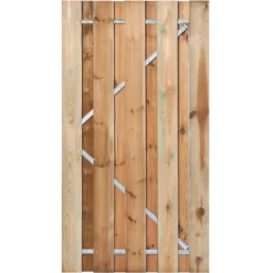 New HomingXL Tuindeur grenen recht met stalen frame groen geimpregneerd (110 x 195 cm)