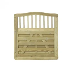 Outlet Plus Danmark Tuindeur met doorkijk - Rondo toog groen geimpregneerd (100 x 104/107 cm)