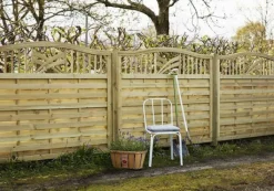 Outlet Plus Danmark Tuindeur met doorkijk - Rondo toog groen geimpregneerd (100 x 104/107 cm)