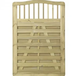 Best Plus Danmark Tuindeur met doorkijk - Rondo toog groen geimpregneerd (100 x 142/145 cm)