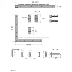 Clearance Plus Danmark Tuindeur vuren - Plank recht zwart incl. beslag (100 x 163 cm)