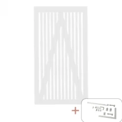 Sale Plus Danmark Tuindeur vuren - Sendai recht wit (100 x 180 cm) inclusief beslag