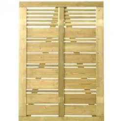 Hot Plus Danmark Tuindeur vuren - Silence louvre recht groen geimpregneerd (100 x 140 cm)