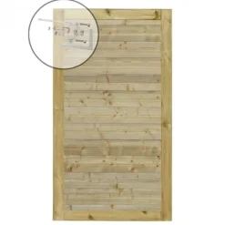 Plus Danmark Tuindeur vuren Plank recht groen geimpregneerd incl. beslag (100 x 163 cm)