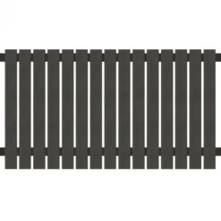 Hot Elephant Tuinhek composiet Dark Line antraciet met antraciet alu gepoedercoat frame (180 x 100 cm)