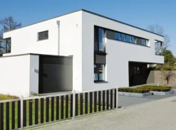 New Elephant Tuinhek poort composiet Design antraciet met blank alu frame incl. beslag (100 x 80 cm)