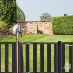 Sale Elephant Tuinhek poort composiet Design antraciet met antraciet alu frame incl. beslag (100 x 80 cm)