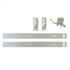 Online C-Wood Tuinhek poort composiet Design antraciet met blank alu frame incl. hang- en sluitwerk (100 x 100 cm)