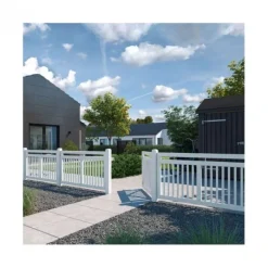 Best Plus Danmark Tuinhek vuren - Linea recht wit (150 x 80 cm)