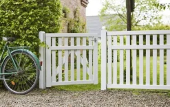 Discount Plus Danmark Tuinhekpoort vuren - Country recht wit (100 x 98 cm)