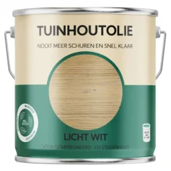 New Hermadix Tuinhout olie biobased - Licht wit 2,5 liter