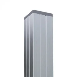 Hot C-Wood Tuinpaal zelfbouw Modular/Mix & Match blank aluminium 6,8 x 6,8 cm tbv schutting 200 cm