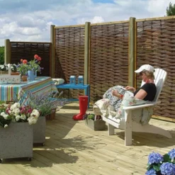 Plus Danmark Tuinscherm gevlochten wilgen - Pil Standard (120 x 100 cm)