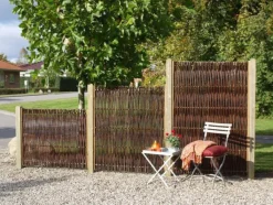 Best Plus Danmark Tuinscherm gevlochten wilgen - Pil Luksus (120 x 140 cm)