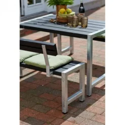 Clearance Plus Danmark Tuinset vuren Café - Hout & Staal gegrond zwart