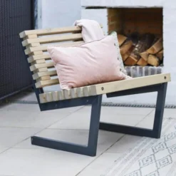 Clearance Plus Danmark Tuinstoel Siesta - Dennenhout grijs gebeitst - 80 cm breed