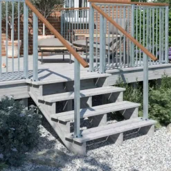 New Plus Danmark Tuintrap hout - 4 treden - inclusief treden - 101 x 71 x 180 cm