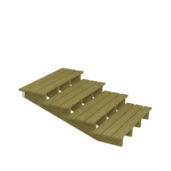 Outlet Plus Danmark Tuintrap hout lui - 4 treden - inclusief treden - 157 x 55 x 120 cm