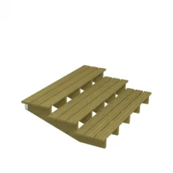 Online Plus Danmark Tuintrap hout lui - 3 treden - inclusief treden - 118 x 42 x 180 cm