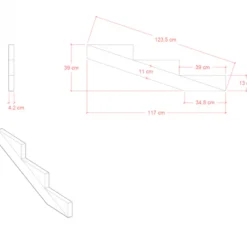 Plus Danmark Tuintrap lui vuren geimpregneerd - Trapbalk 3 treden
