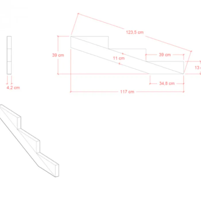 Plus Danmark Tuintrap lui vuren geimpregneerd - Trapbalk 3 treden