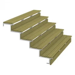 Sale Plus Danmark Tuintrap staal - 5 treden - inclusief treden 180 cm