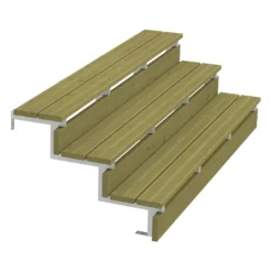 Online Plus Danmark Tuintrap staal - 3 treden - inclusief treden 180 cm