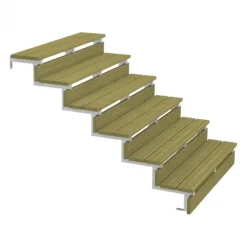 Sale Plus Danmark Tuintrap staal - 6 treden - inclusief treden 120 cm