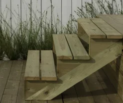 Best Plus Danmark Tuintrap vuren geimpregneerd - Trapbalk 3 treden