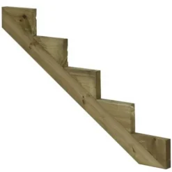 Best Plus Danmark Tuintrap vuren geimpregneerd - Trapbalk 5 treden