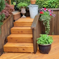 Sale Plus Danmark Tuintrap vuren geimpregneerd - Trapbalk 4 treden