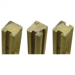 New Plus Danmark Tussenpaal rabatsysteem vuren - 9 x 9 cm groen geimpregneerd geschaafd