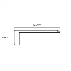 Hot Bo Lundgren Uitloopprofiel doorlopend - Göteborg Beton Donker - 90 x 6,3 cm